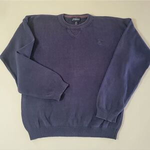 Jack Nicklaus Men's Navy Cotton Long Sleeve Crewneck Pullover Sweater